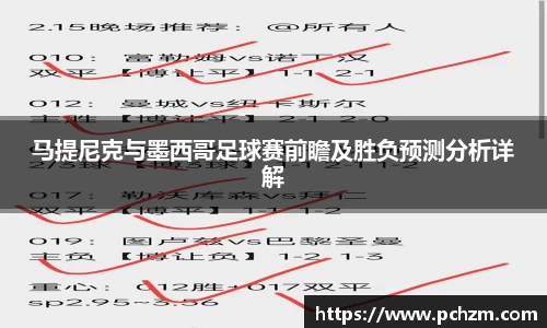 马提尼克与墨西哥足球赛前瞻及胜负预测分析详解